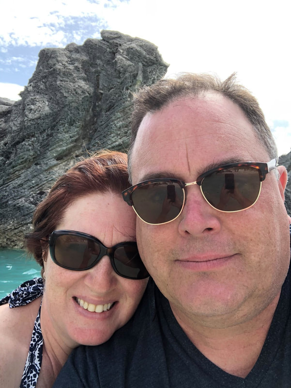 David Guerin with wife in Bermuda